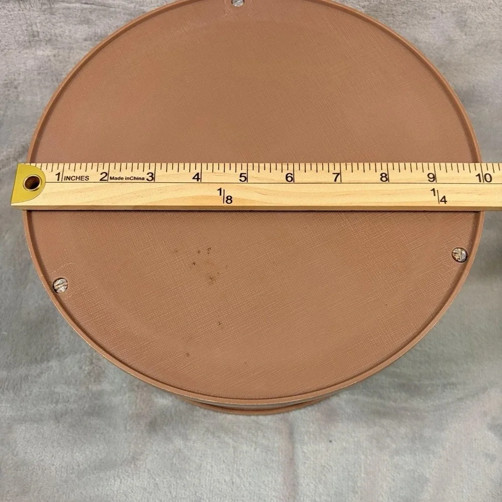 Vintage Rubbermaid 2 Tier Lazy Susan Turntable Brown Plastic‎ Cabinet Organizer